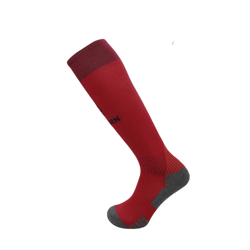 24-25 Season European Football Club Styles Children Adults Soccer Socks Boys Kid's Long Knee High Towel Bottom Sports Sock