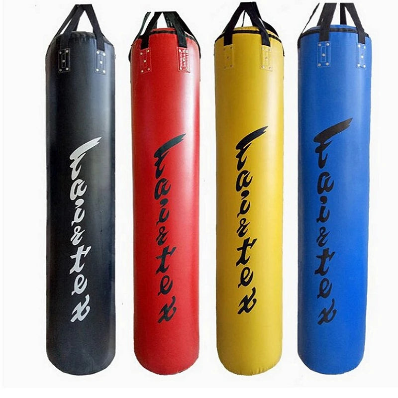 PU Leather Heavy Sandbag 180cm for Boxing MMA Thai Taekwondo Training Empty Punching Bag with Fairtex Logo for Gym Kickboxing
