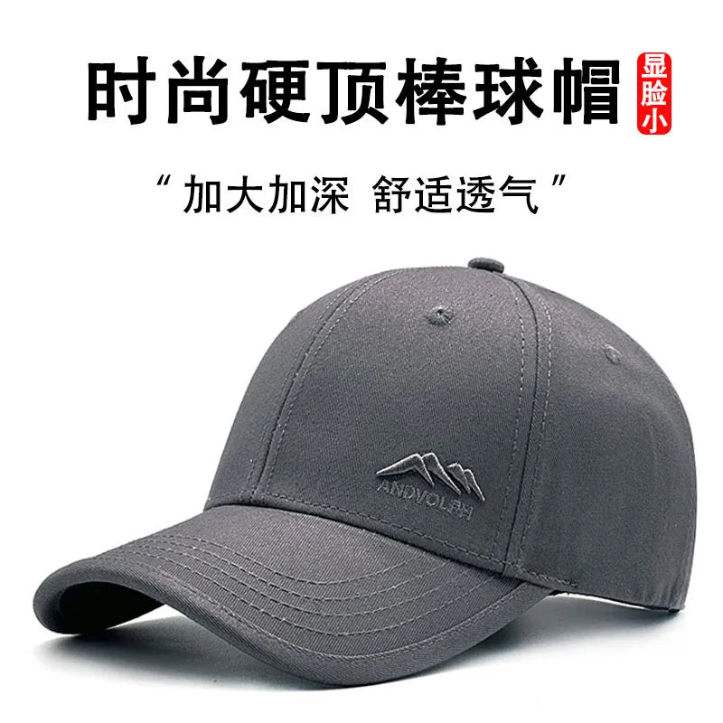 65CM Big Size Quality Hard-top Baseball Cap Outdoors Fashion Unisex Adjustable Embroidered Letters Sports Sunscreen Hat