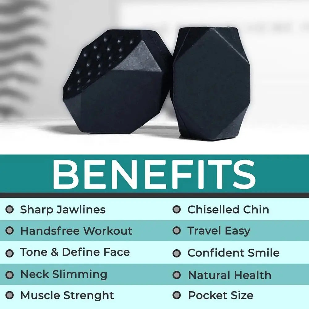 40/50/60Lbs Jaw Exerciser Face Fitness Ball Redefine Jawline Trainer Double Chin Jawliner Facial Chew Bite Muscle Exercise