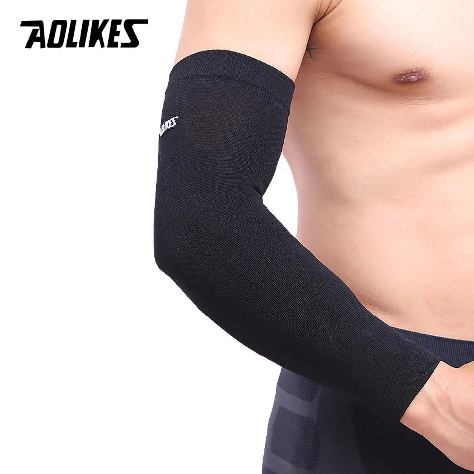 AOLIKES 1PCS Elastic Basketball Tennis Arm Sleeve Armband Soccer Volleyball Elbow Protector Pain Band