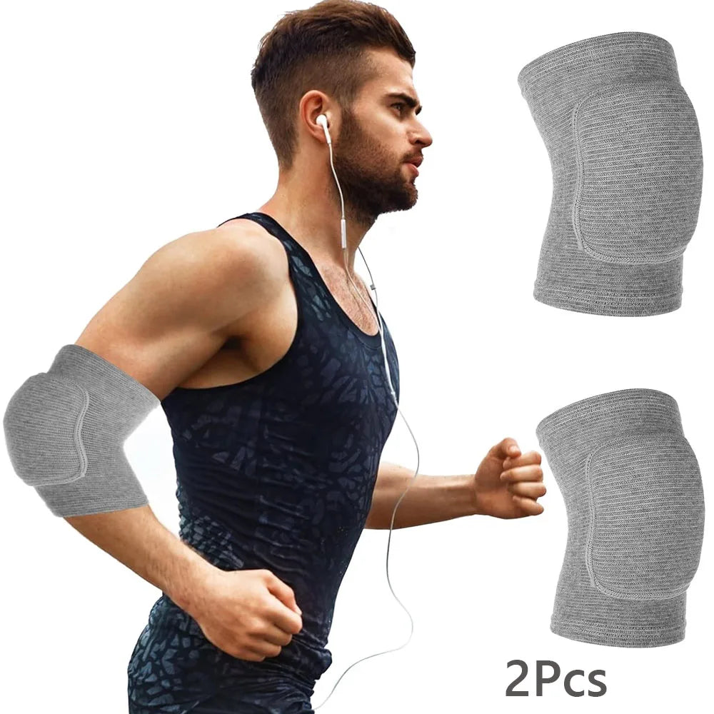 2pcs of Soft Elbow Pads with Thickened Sponge Cushioning - Comfortable Sports Support Sleeves Suitable for Basketball, Volleybal