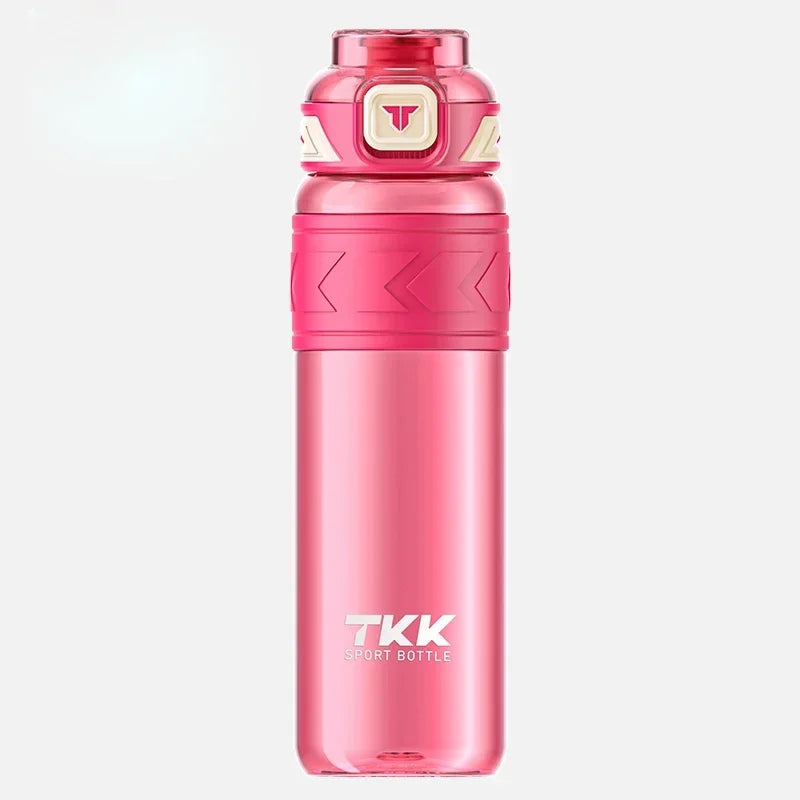 TKK 1000ml Water Bottle Sports Watter Bottle Tritan BPA Free Straw Portable Leak-proof Plastic Drinkware Outdoor Fitness Kettle