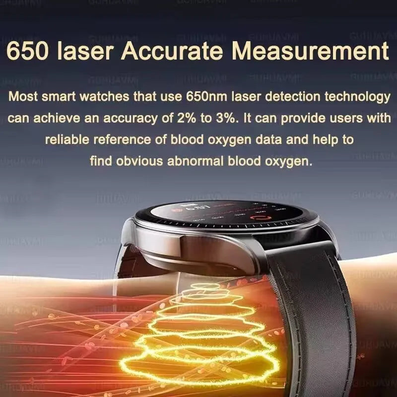 2026 New ECG+PPG Smart Watch Men Treatment Blood Pressure Uric acid Lipids Smartwatch Bluetooth Call Body analysis Health Clock