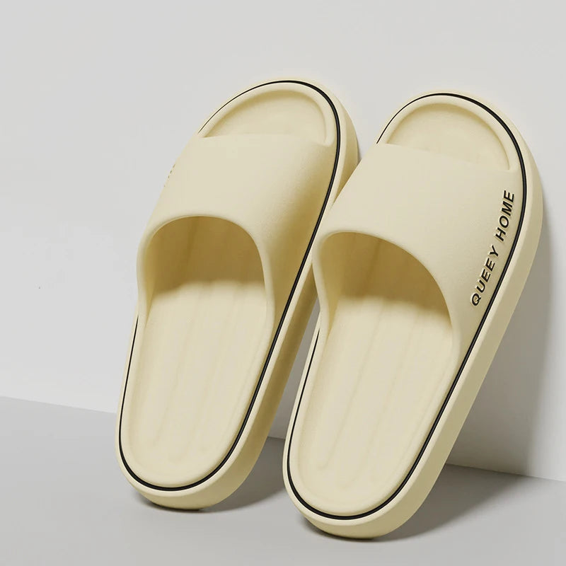 Men's poop - stepping - feeling slippers, suitable for summer, for home use, indoor, bathroom - anti - slip, with thick soles