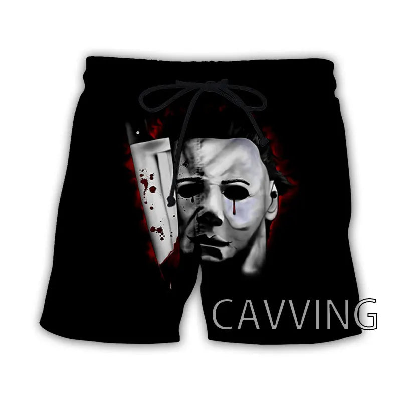New Fashion Women/Men's 3D Print Halloween Michael Myers Summer Beach Shorts Streetwear Men Quick Dry Vacation Casual Shorts