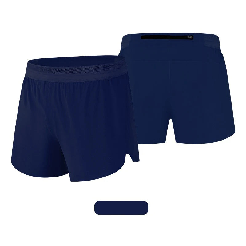 Men Marathon Racing Gym Sports Shorts Anti-escaping Lining Quick Dry Workout Training Fitness Jogging Short Arrow Pants