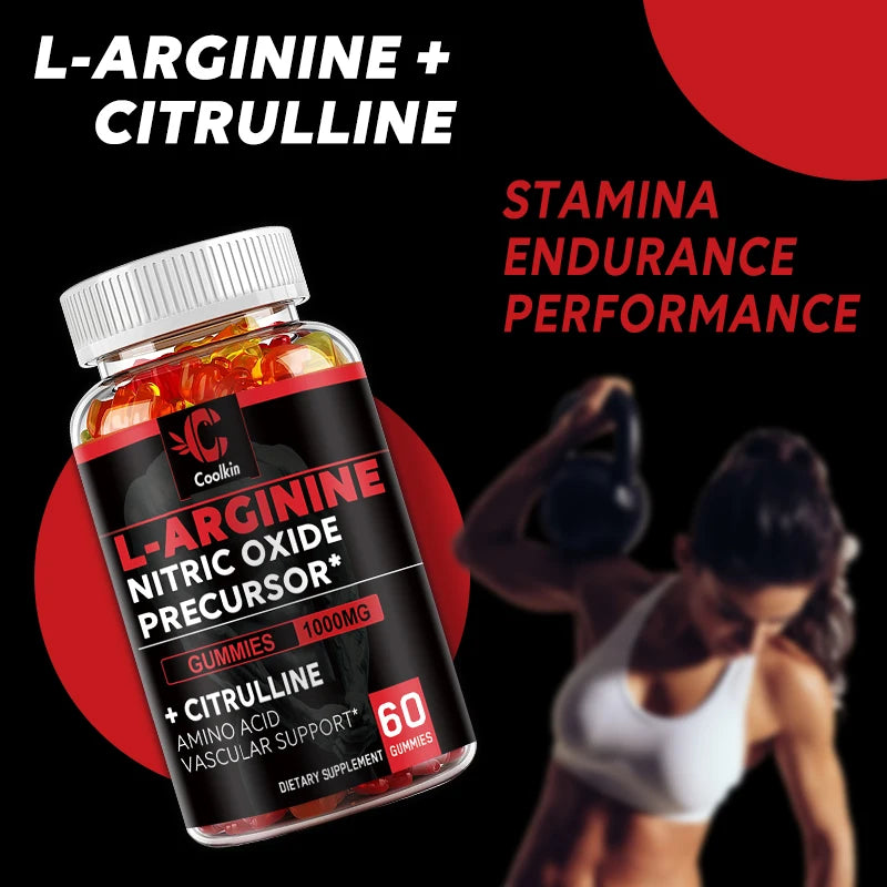 L-Arginine Supplement - Strengthens Muscles and Supports Blood Flow, Circulation, Nutrient Delivery and Pumping
