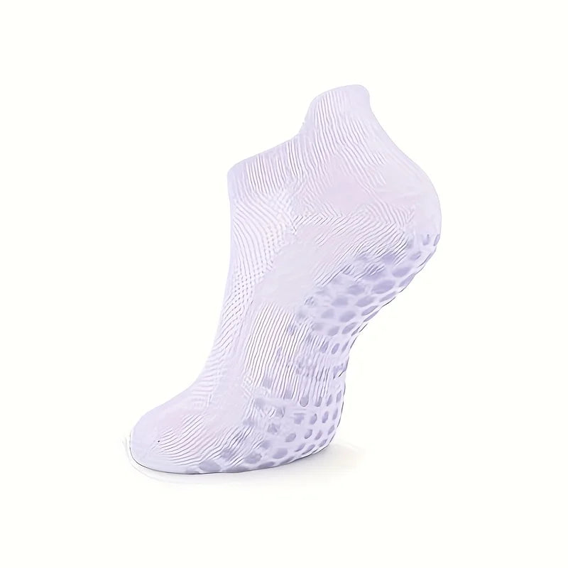 1-4 Pairs Grip Pilates Socks for Women Yoga Athletic Socks for Barre Ballet Barefoot Workout