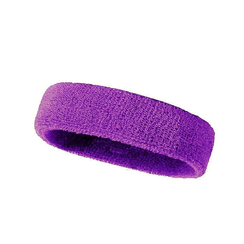 Sports Sweatbands Headband Moisture Wicking Hairband Athletic Towel Headbands Cotton Head Sweat Bands for Running, Cycling, Yoga