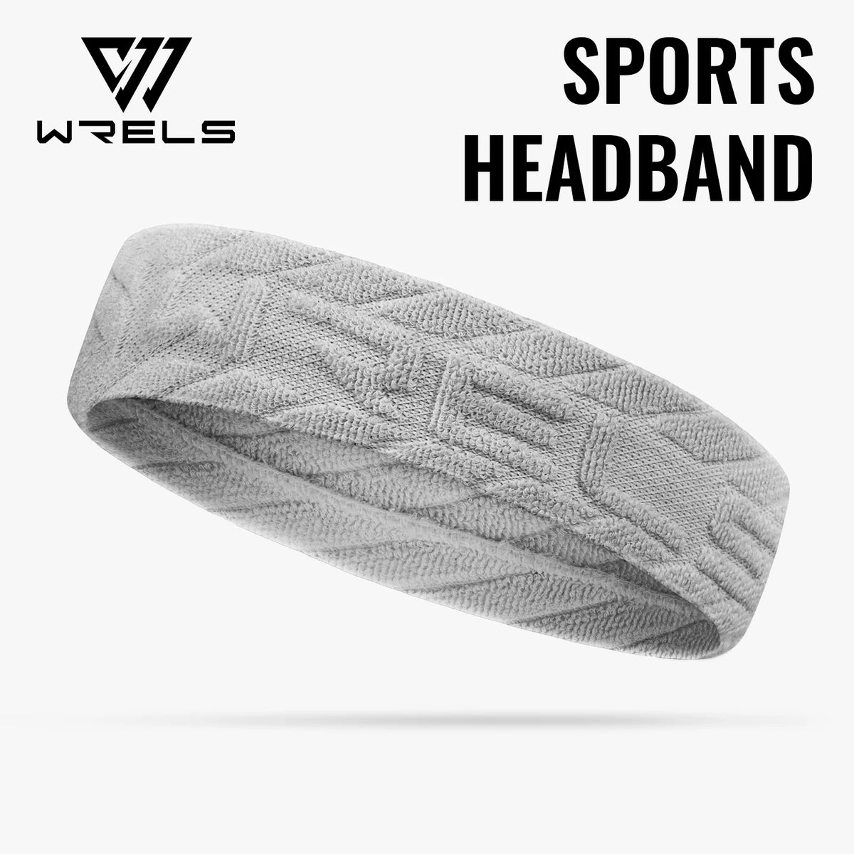WRELS Sweatband Headband Terry Cloth Absorbent Thick Yoga Running Basketball Gym Workout Athletic Men Women Sport Hair Band