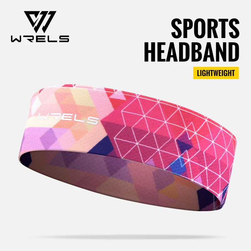WRELS Sports Sweatband Moisture Wicking Workout Sweatbands for Running Yoga Quick Drying Elastic Fashion Fitness Sweat Hairband