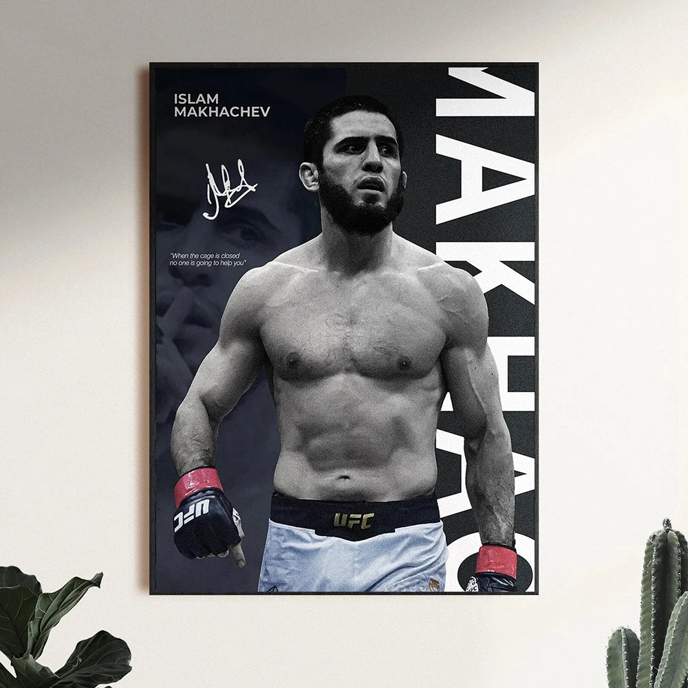 Famous Boxing Legends Fighting Poster UFC Inspirational ILIA TOPURIA Canvas Print Painting Wall Decor Gym Home Mural Cuadros