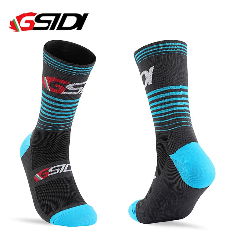 GSTDI New Cycling Socks High Quality Compression Men Bike Outdoor Women Running Professional Sports Running