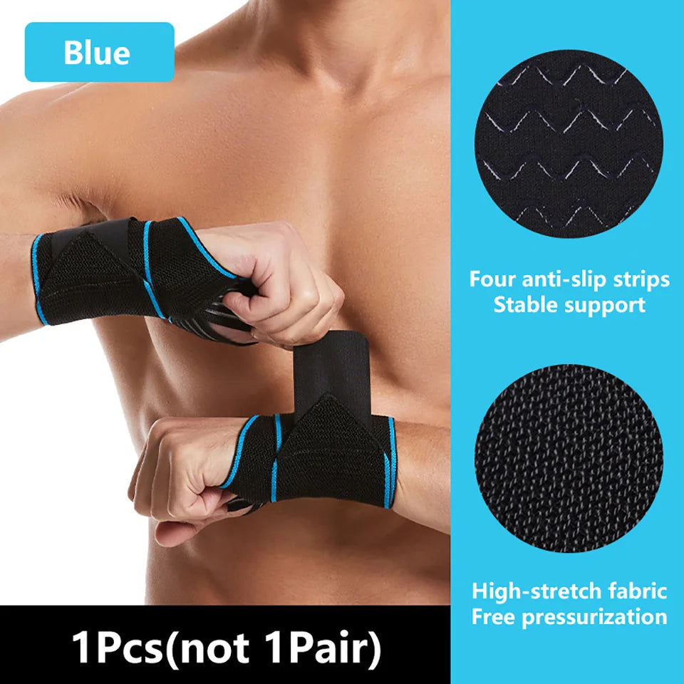 1PCS Adjustable Wristbands Wrist Support Bracer Gym Sports Wristband Carpal Protector Breathable Injury Wrap Band Strap Safety