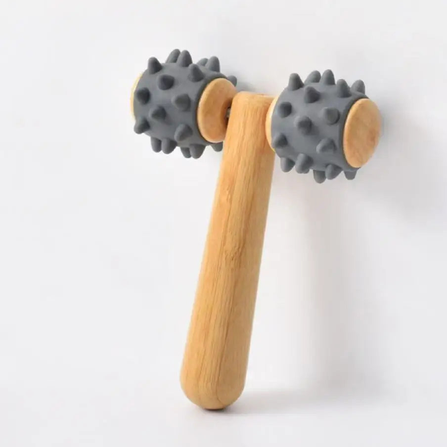 1PC T-Shaped Massage Roller - Multifunctional Deep Tissue Massager for Face, Legs, Abdomen & Body, Portable for Travel/Home
