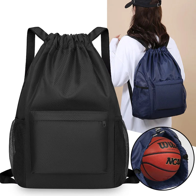 Lightweight Waterproof Sports Cinch Sack Drawstring Bag for Gym Basketball & Travel Unisex