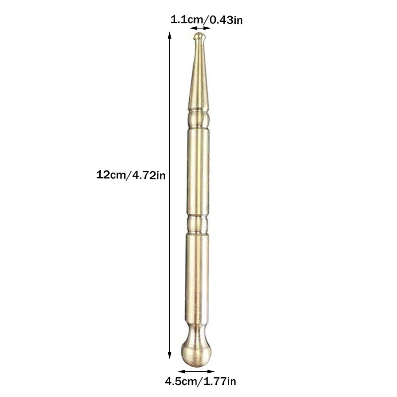 Brass Dual Head Facial Massage Stick Skincare Tool Acupressure Spoon Handheld Acupuncture Roller Body Massager Massage Bar