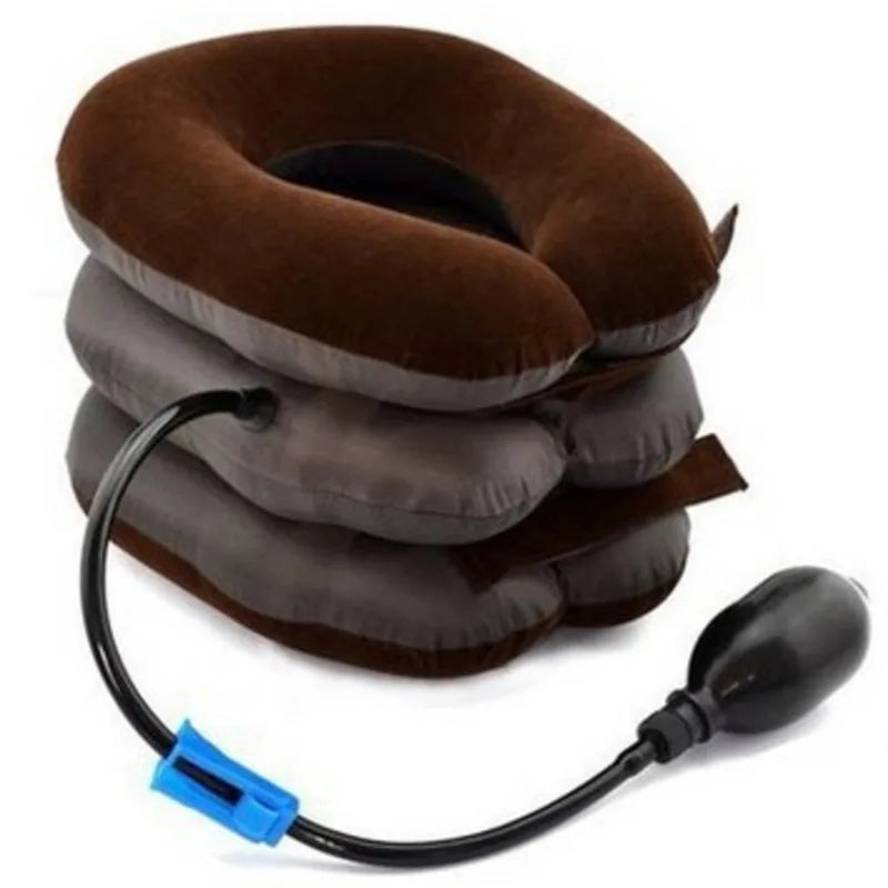 Inflatable Cervical Traction Collar Neck Pillows Adjustable Neck Support Brace Pain Relief & Injury Recovery Stretcher