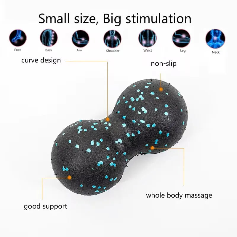 Yoga Peanut Balls Body Massage Fascia Ball Suit Foam Block High Density Muscle Relaxation Lacrosse Exercise Fitness Relieve Pain