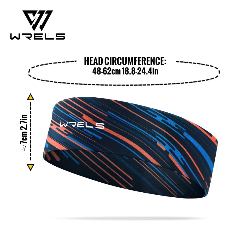 WRELS Sports Sweatband Moisture Wicking Workout Sweatbands for Running Yoga Quick Drying Elastic Fashion Fitness Sweat Hairband