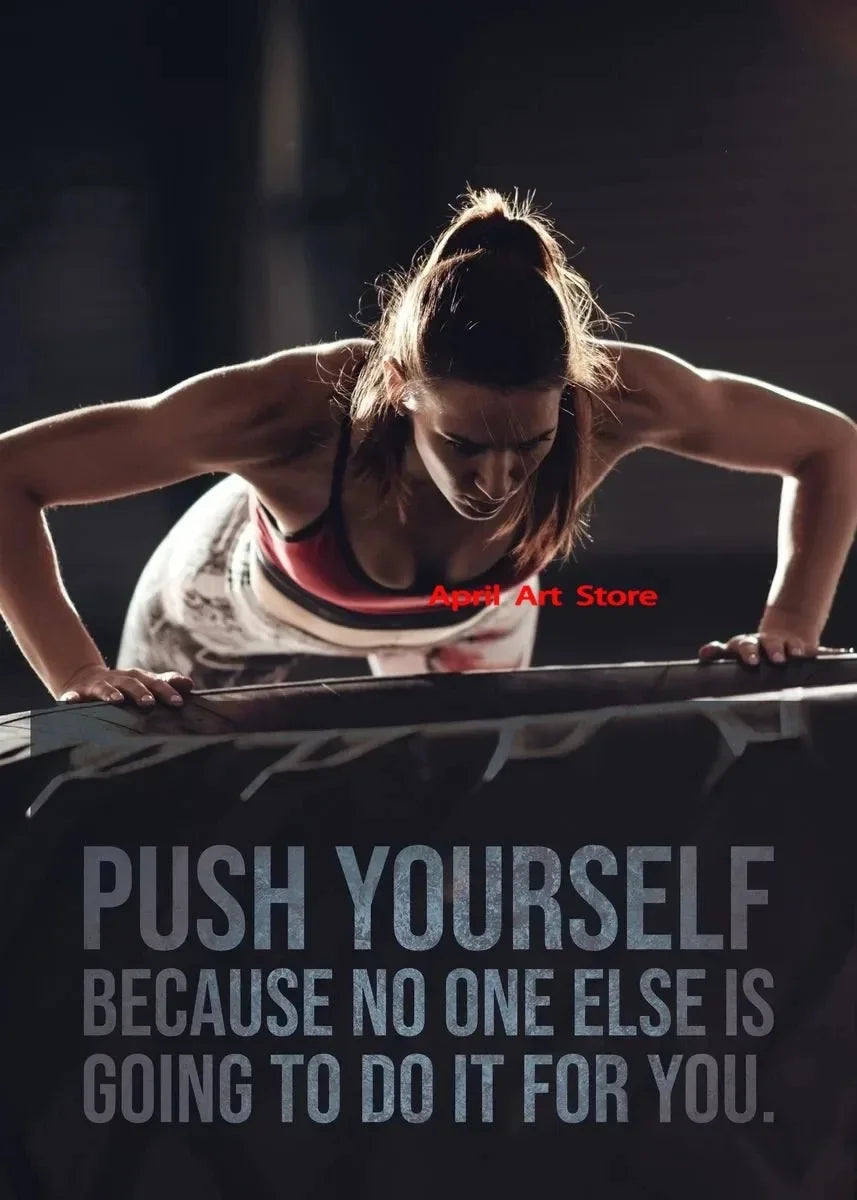 Workout Inspirational Quotes Prints Motivational Fitness Poster Bodybuilding Canvas Painting Wall Art Picture for Gym Home Decor