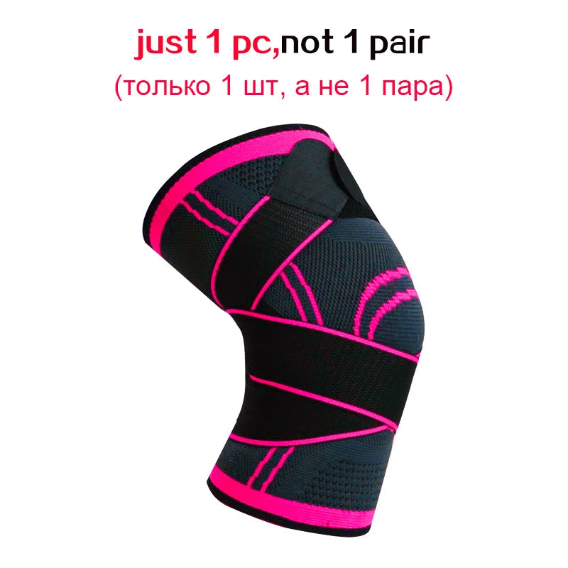 WOSWEIR 1PC Sports Kneepad Men Pressurized Elastic Knee Pads Support Fitness Gear Basketball Volleyball Brace Protector