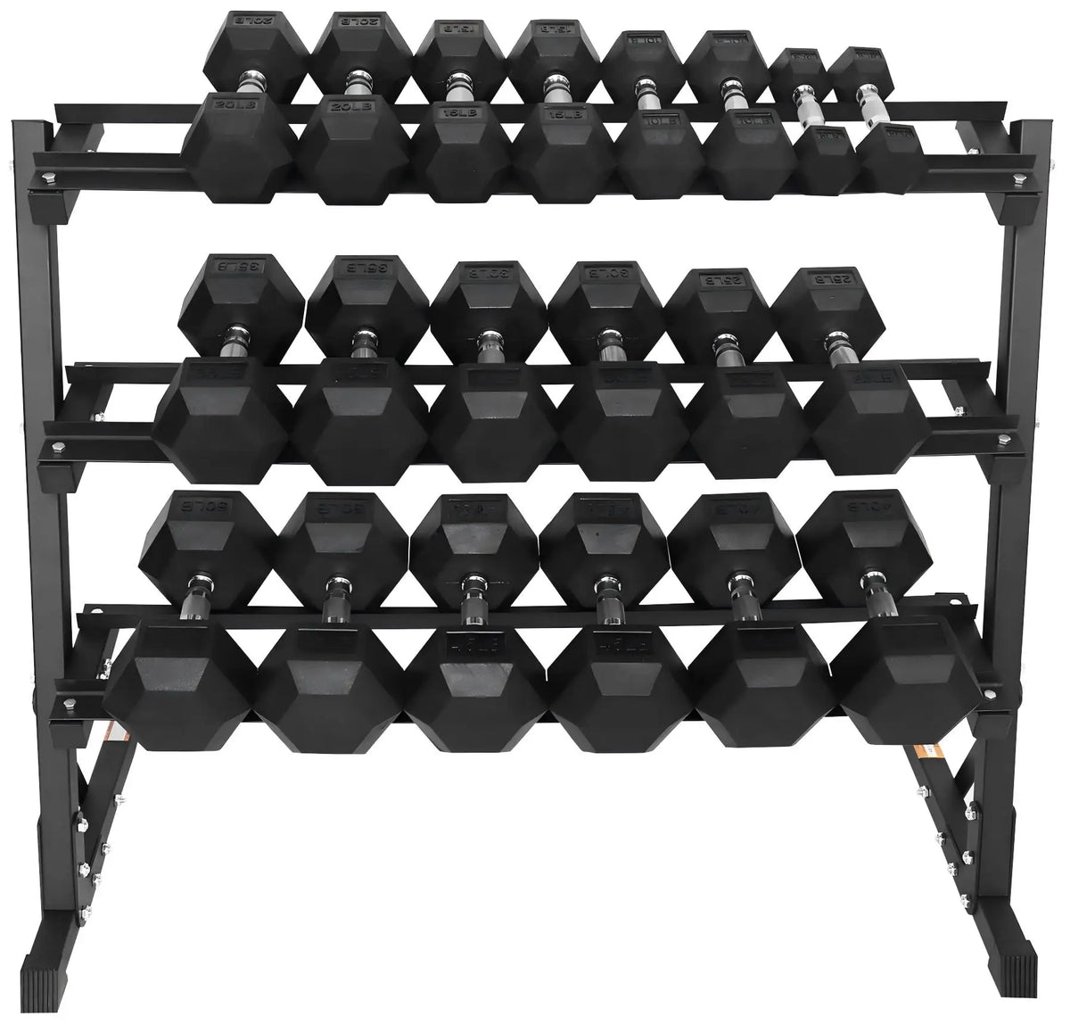 Premium Rubber Coated Hex Dumbbells 5LB-100LB Custom Home Gym Muscle Building Strength Training Fitness Equipmentpromote sales