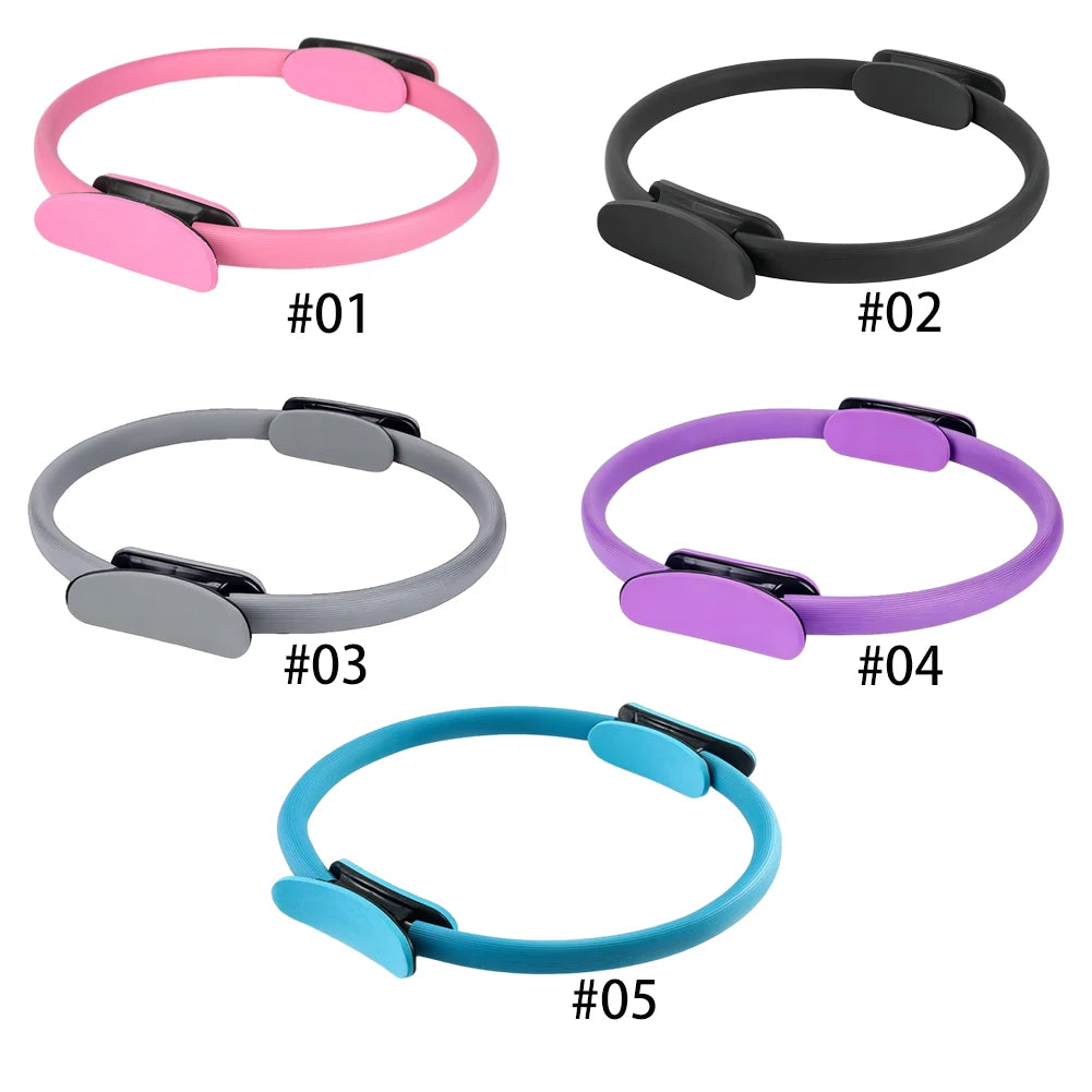 Pilates Ring Fitness Ring with Non Slip Handles Fitness Circle Flexible Resistance Exercise Equipment for Thighs Abs and Legs