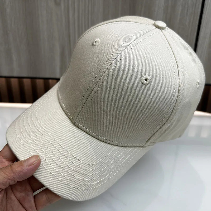 Men Women Oversize XXL 100% Cotton Baseball Cap, Large Hat for Big Heads 56-63cm (23.5'-25.5'), Adjustable Plain Dad Cap