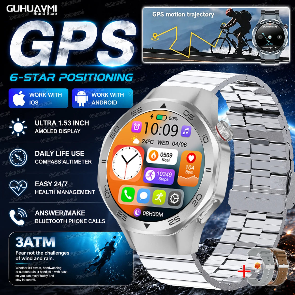 Men Smart watch 6 1.53