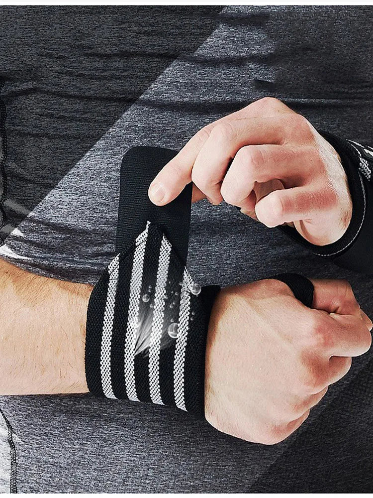 2PCS Wrist Wraps for Weight Lifting, Wristband Support Brace Straps, Protective Bandage for Gym Fitness, Extra Strength Gear