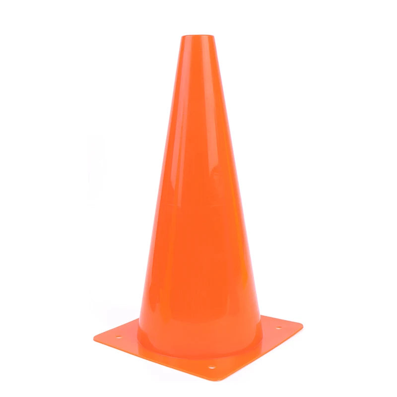 NEW 5Pcs 32CM Barrier Football Road Flat Training Cone Perforated Sign Obstacles Road Cones Soccer Basketball Training Equipment