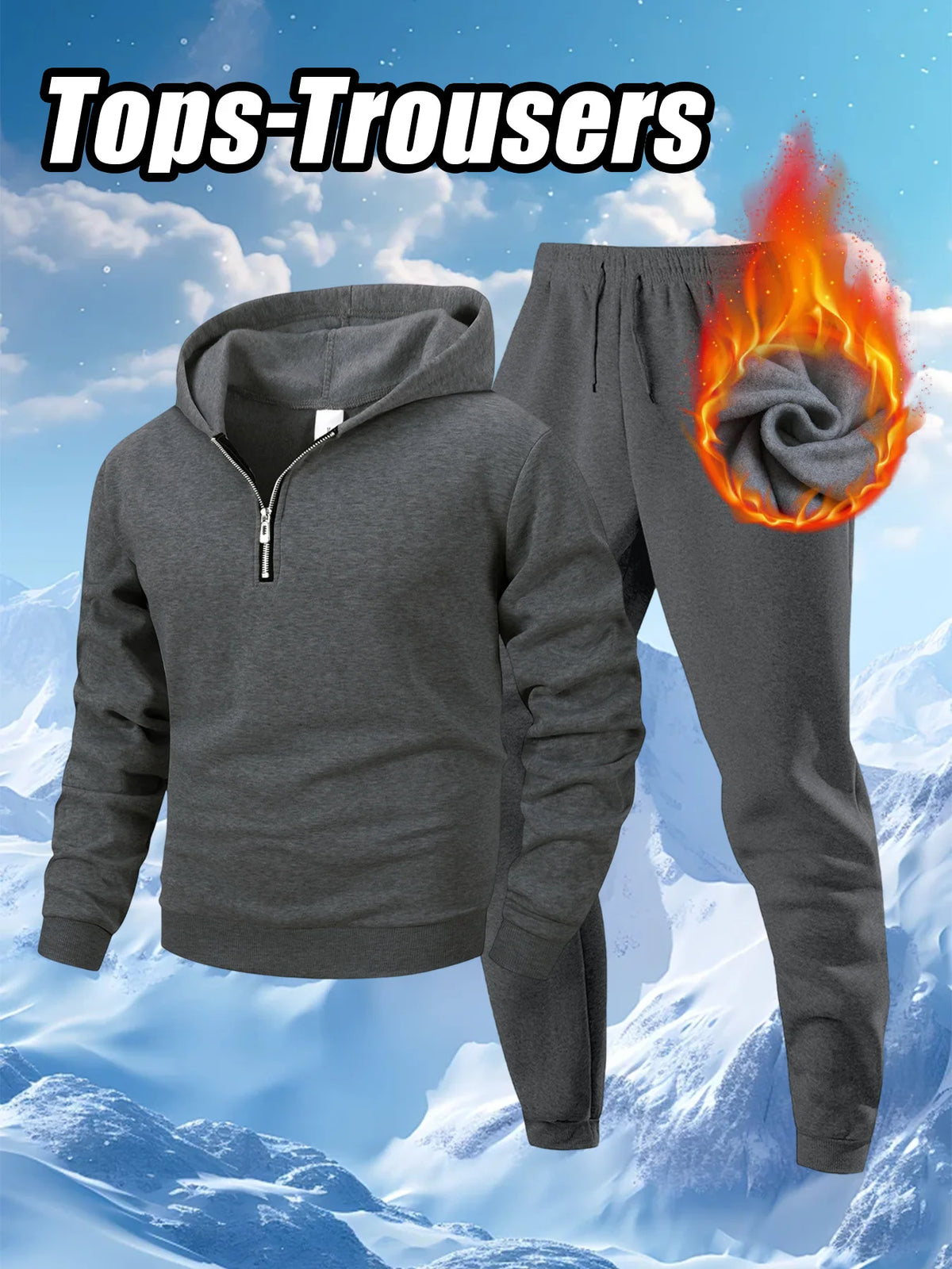 Unisex 2 Piece Set Fitness Running Casual Sport Set Comfortable Casual Sport Solid Color Suit Hooded Pullover Sweatshirt Trouser