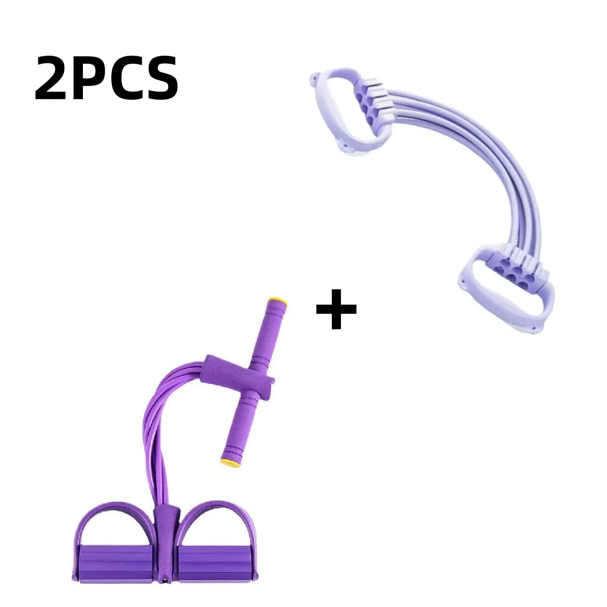 2PCS Multi-Functional 6 Tube Pedal Tensioner & Yoga Elastic Band Removable 6 Ropes Resistance Bands For Sports Exercises At Gym