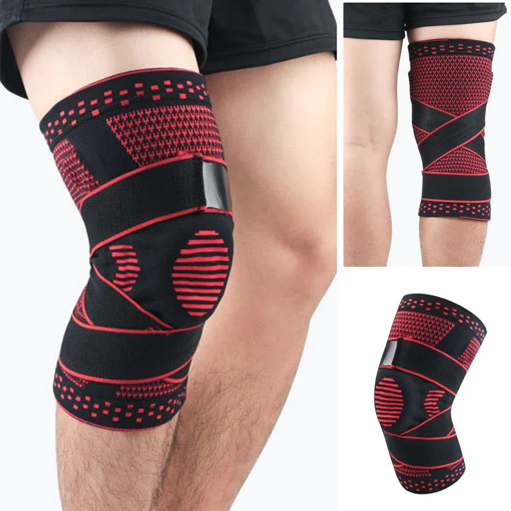 1Pcs Compression Knee Brace with Side Stabilizer Adult Joint Pain Relief Knee Support Meniscus Tear Sports Knee Brace Basketball
