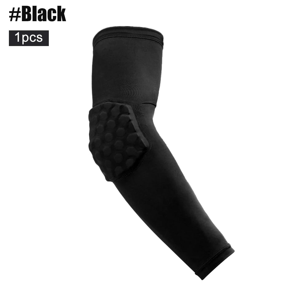 1Pcs/2Pcs Elbow Pads, Basketball Shooter Sleeves, Collision Avoidance Hex Padded Elbow for Volleyball Football Baseball Cycling