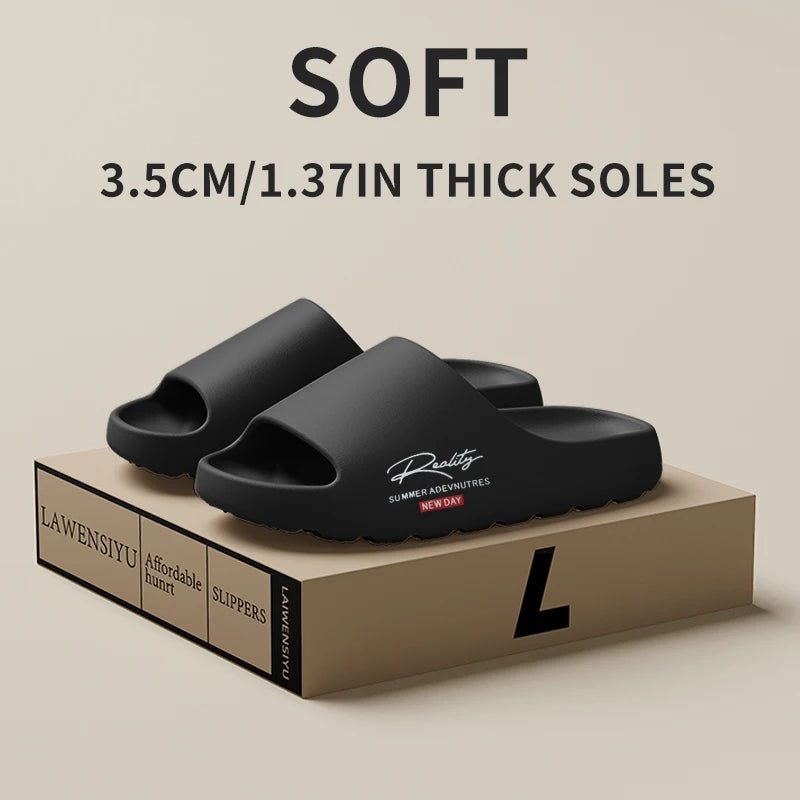 Comfortable And Lightweight Outdoor Slippers, Non-Slip Home Summer Beach Slippers, Same Style For Men And Women(No Shoe Box)