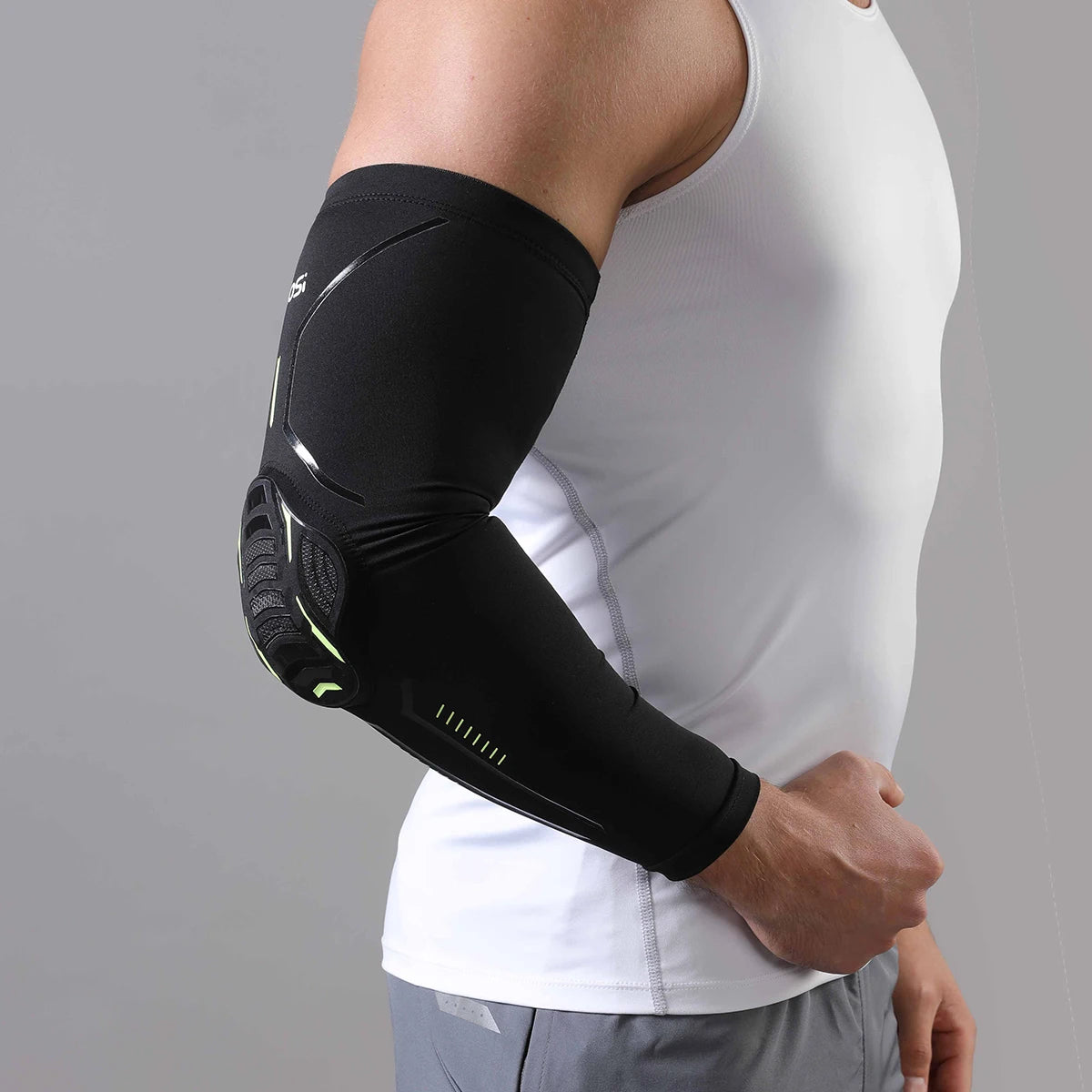 VBOSi 1 Piece Women Men Crashproof Honeycomb Sport Elbow Pads Elastic Arm Sleeve Support for Basketball Volleyball Football