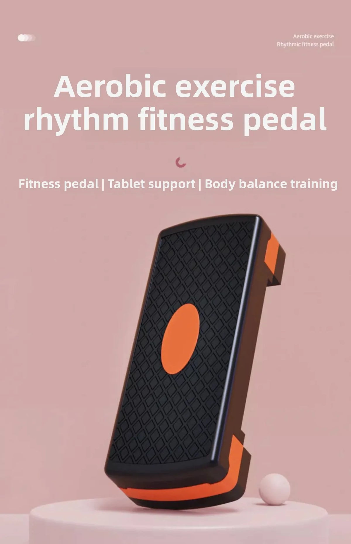 Home Fitness Stepper Pedal Aerobic step board Rhythm Aerobic Exercise with Non-Slip Yoga Jump Adjustable Height