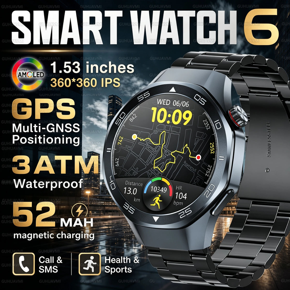 Men Smart watch 6 1.53