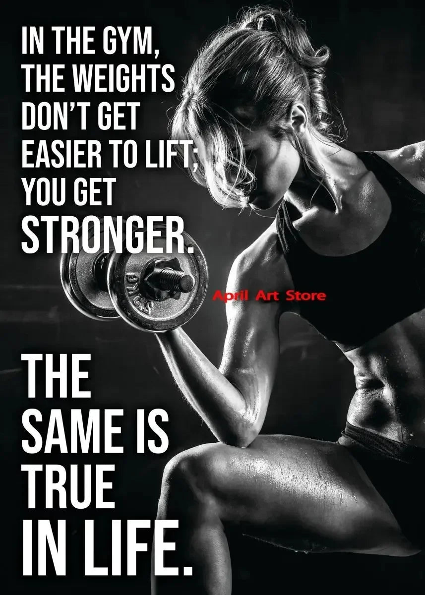 Workout Inspirational Quotes Prints Motivational Fitness Poster Bodybuilding Canvas Painting Wall Art Picture for Gym Home Decor