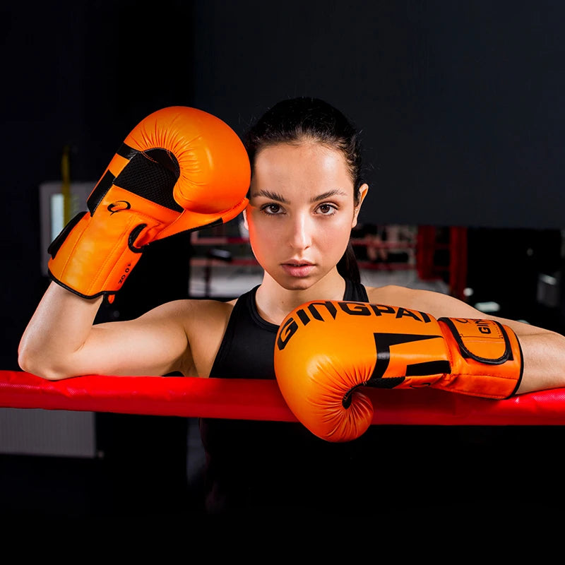 6 8 10 12oz Boxing Gloves PU Leather Muay Thai Guantes De Boxeo Free Fight MMA Sandbag Training Glove For Men Women