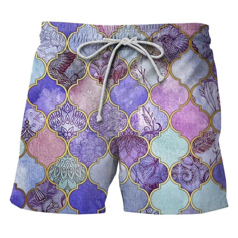 Summer Fashion Classic Colorful Leopard 3D Printed Men's Shorts Unisex Casual Beach Swimming Shorts Quick-dry Surf Board Shorts