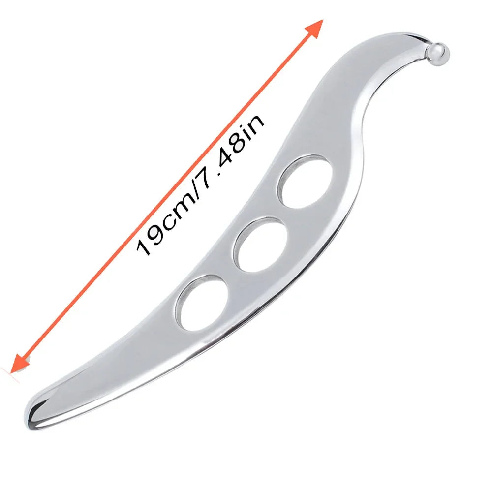 Stainless Steel Muscle Scraper Massage Tools Set, Gua Sha IASTM Tool for Deep Tissue Scraping, Myofascial Release Tool