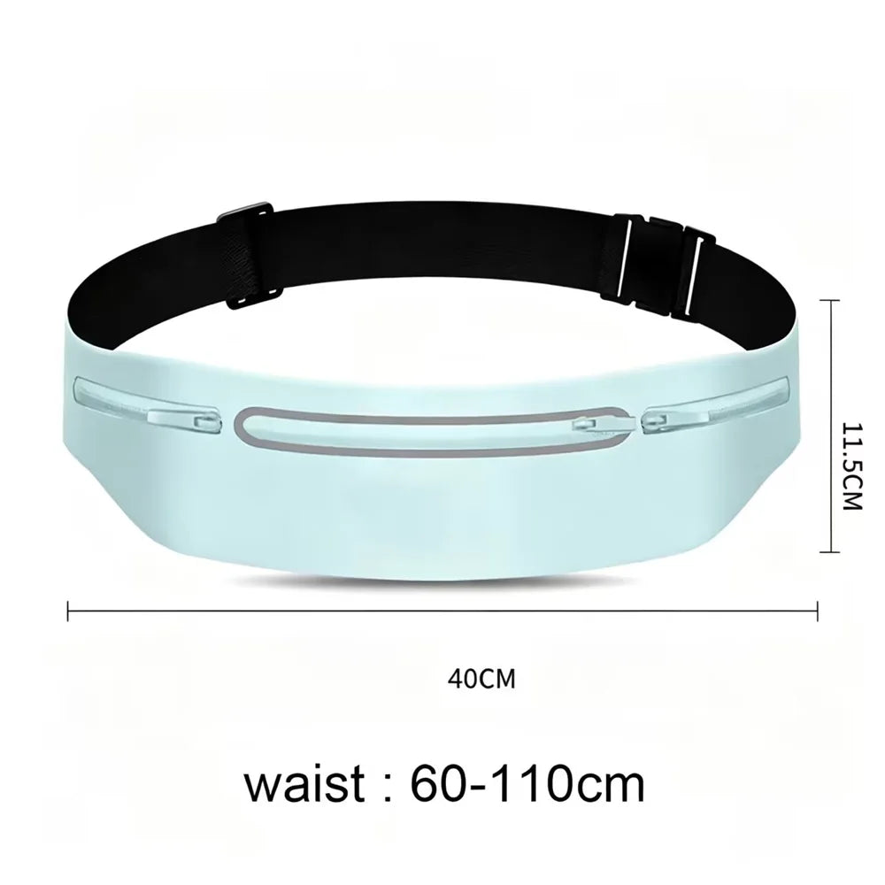 Waterproof Running Waist Pack Adjustable Belt Men Women Slim Running Bags Portable Outsides Jogging Gym Sports Cell Phone Pouch
