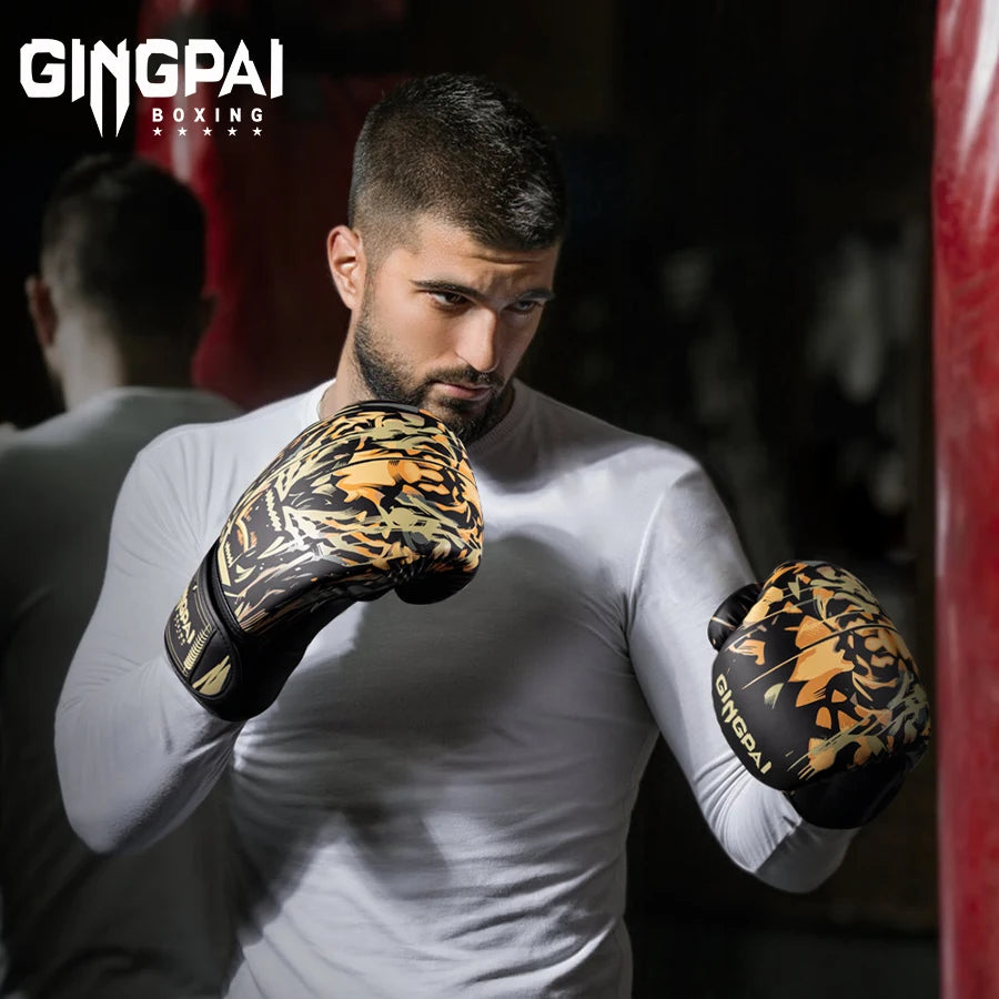 Professional Boxing Gloves Practical Combat Adult Sanda Training Muay Thai Combat Sandbag Punching Competition Thickening