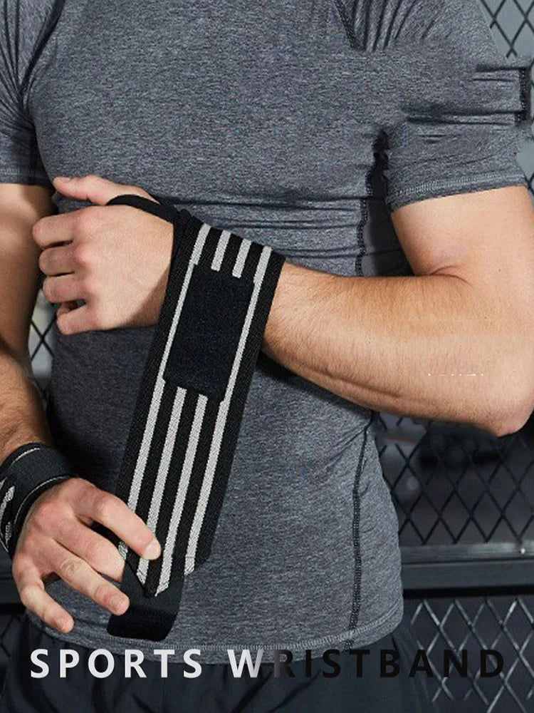 2PCS Wrist Wraps for Weight Lifting, Wristband Support Brace Straps, Protective Bandage for Gym Fitness, Extra Strength Gear