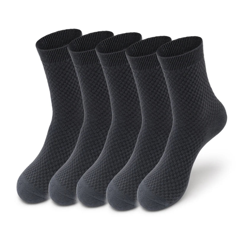 5pairs/lot men bamboo fiber socks new classic business socks summer winter casual man dress sock plus size eur38-48