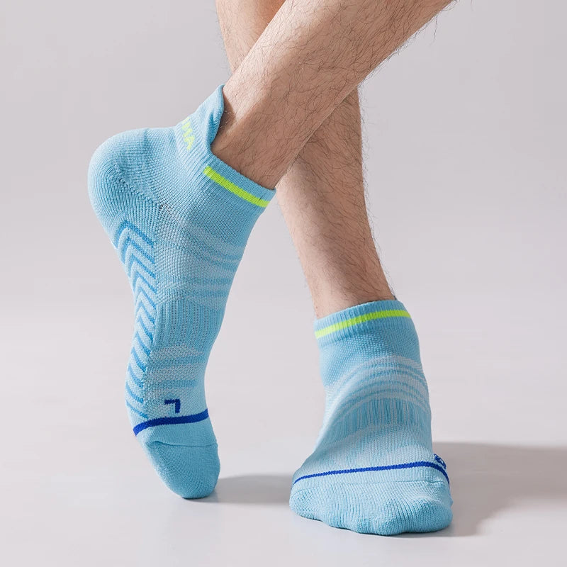Ankle Socks Athletic Cushioned Reinforced Heel and Toe Breathable Mesh Performance Arch Support Sports Running Quarter Tab Socks
